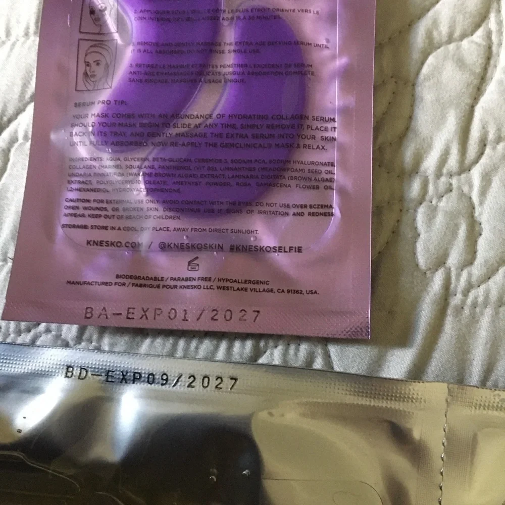 Knesko Skin Diamond Radiance Face Amethyst Eye Mask Set